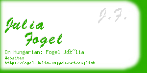 julia fogel business card